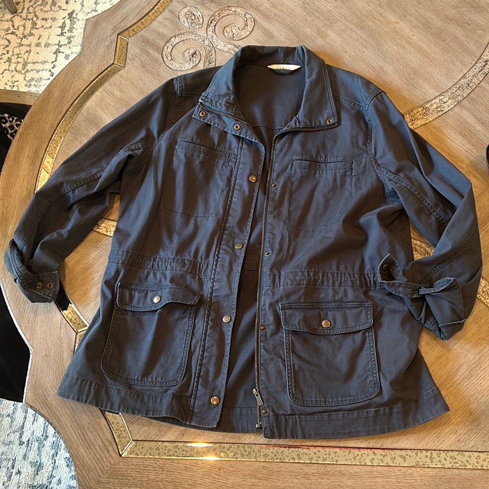 LLBean Navy Cargo Jacket L